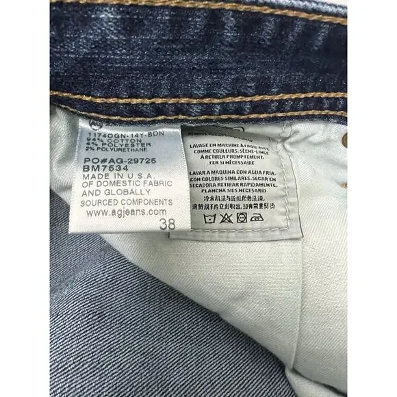 AG Adriano Goldschmied Men Jeans 38 Blue Denim The Graduate Tailored Leg